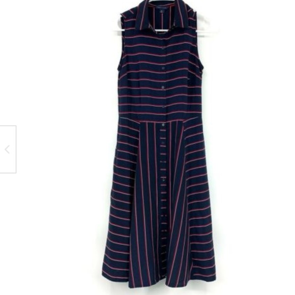 Tommy Hilfiger NWOT Sleeveless Button Down Shirt Dress - Picture 2 of 9